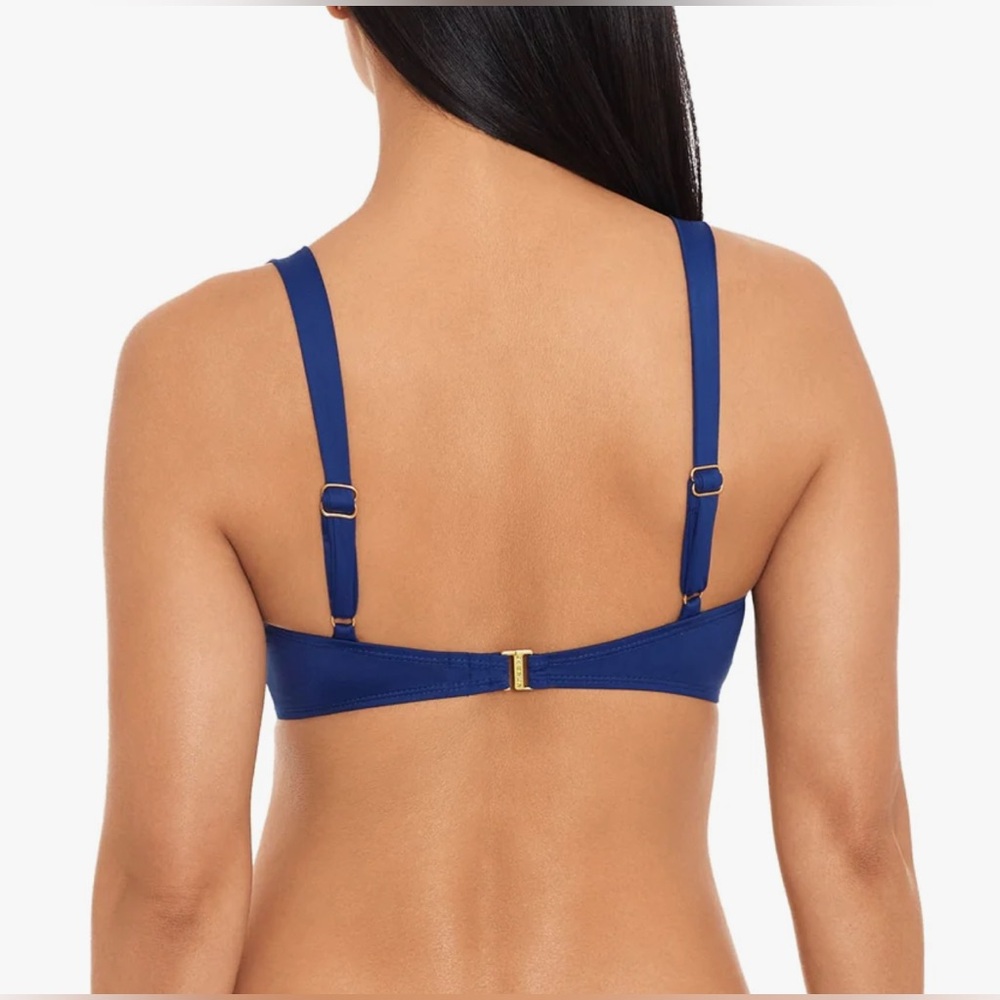 Lauren Ralph Lauren Women's Beach Club Solids Ruffle Underwire Bikini Top New - Picture 2 of 6